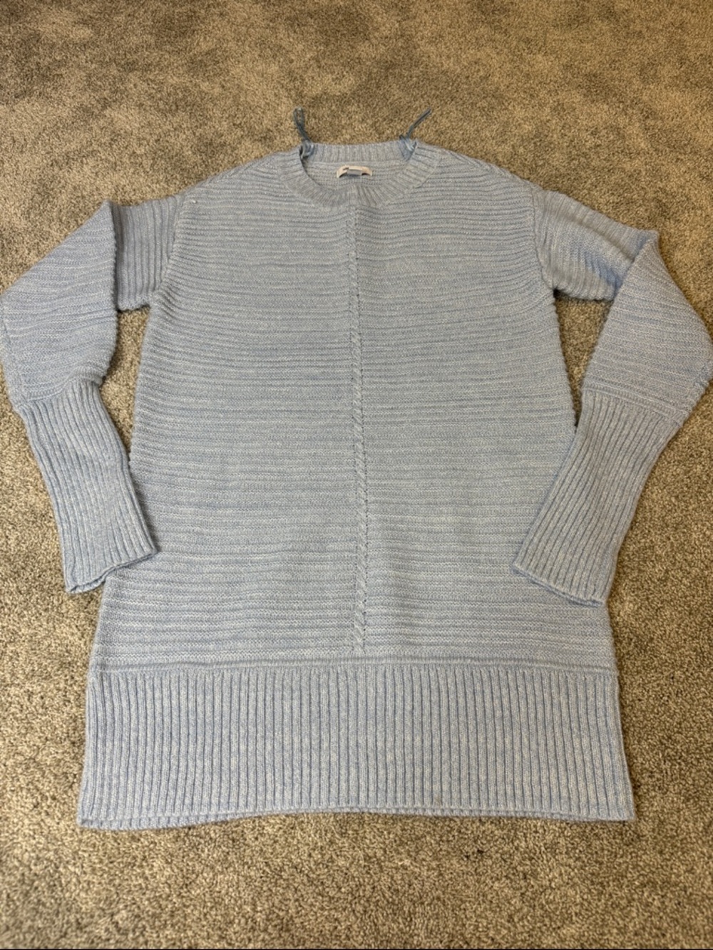 Nine West Long Length Ribbed Knit Pullover